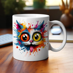 Színes cicás bögre