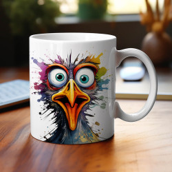 Színes csirkés bögre