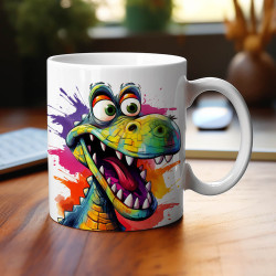 Színes krokodil bögre