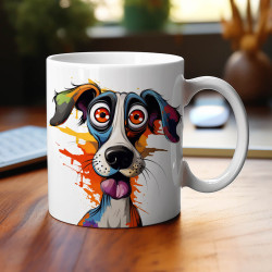 Színes kutya bögre