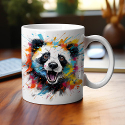 Színes pandás bögre