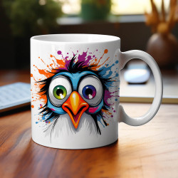 Színes pingvin bögre