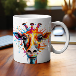 Színes zsiráfos bögre